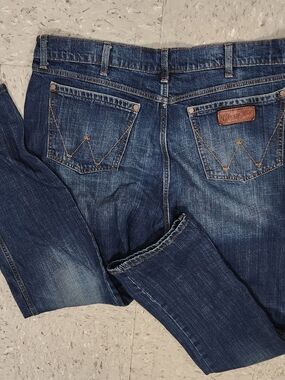 Retro Wrangler Mens Bootcut Jeans Size 38/34